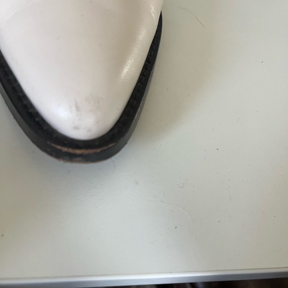 Coach Cream Ankle Boots with Buckle Accents - Picture 6 of 9